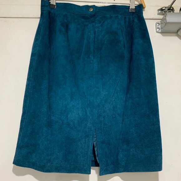 THE OLDE HIDE HOUSE ACTON VINTAGE LEATHER/SUEDE SKIRT SET SIZE M - Picture 5 of 9
